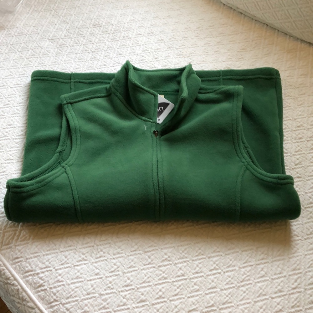 LL Bean fleece vest emerald green size S
